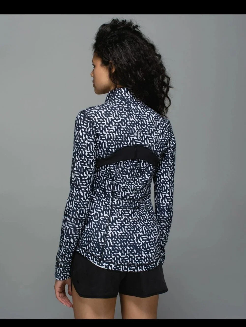 Lululemon Define Jacket Net Pop Black White Size 8